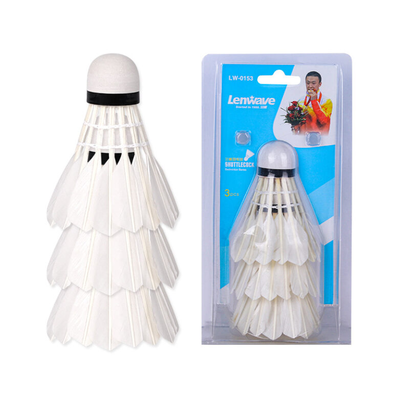 LANWEI LW-0153 Feather Shuttlecocks – Match & Training Grade, 3pcs