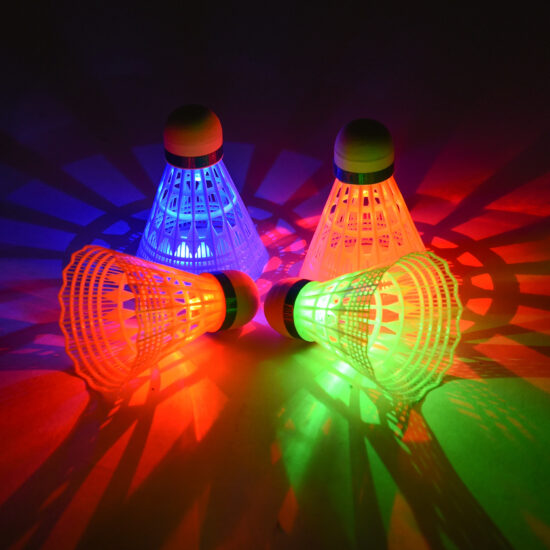 LED Glowing Nylon Shuttlecocks for Night Badminton – Windproof & Durable Desig