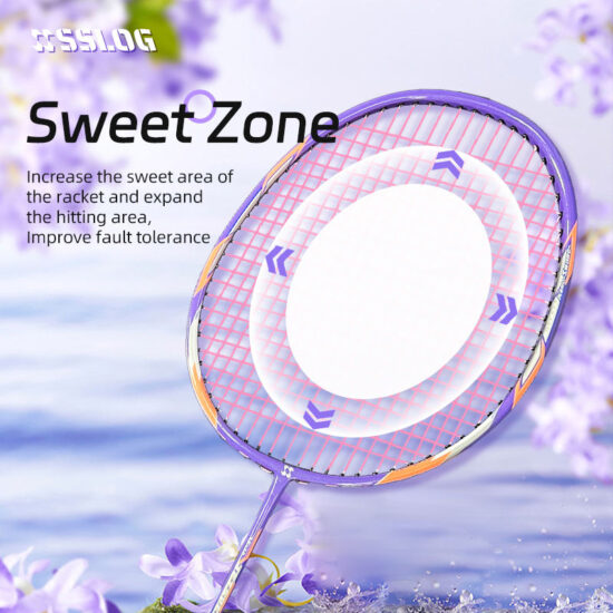  Lavender Lightweight Aluminum Badminton Racket for Women