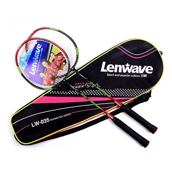  Lenwave Lightweight Badminton Racket Set with T-Joint and G4 G5 Grip