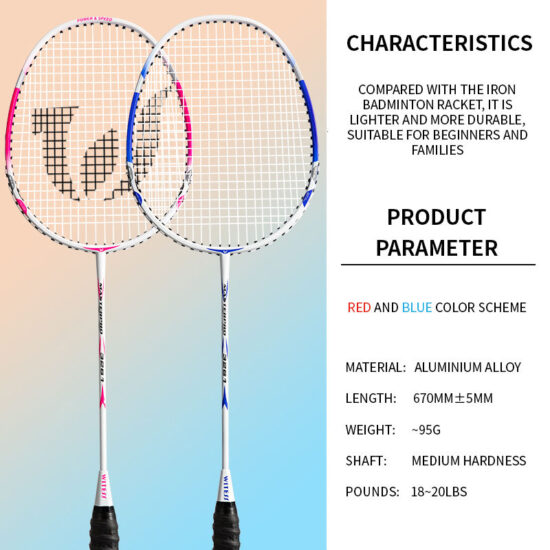 Lightweight Aluminum Badminton Racket Set for Wholesale