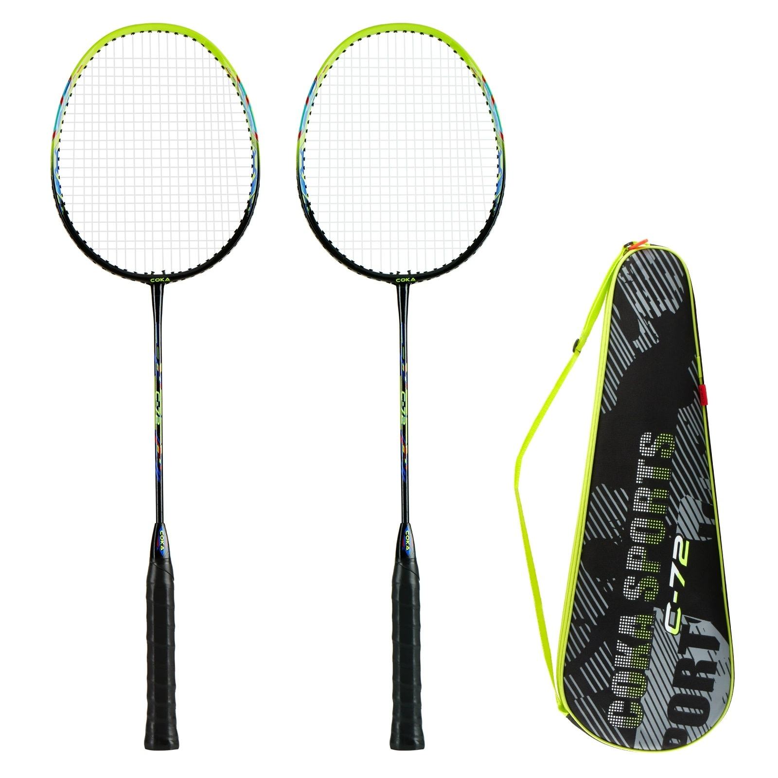 Macaron-Colored Iron Alloy Badminton Double Racket