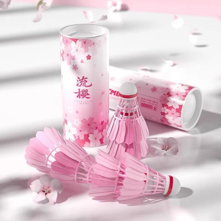 Macaron Pink and Blue Badminton Shuttlecocks – Durable Sakura Style 6-Pack