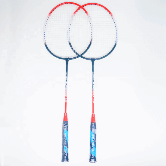 Model 308 steel badminton racket with PVC bag