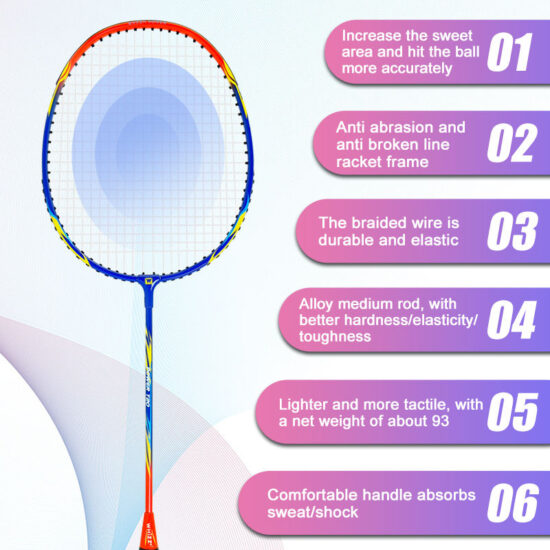 3U Aluminum Alloy Badminton Racket with Protective Shell