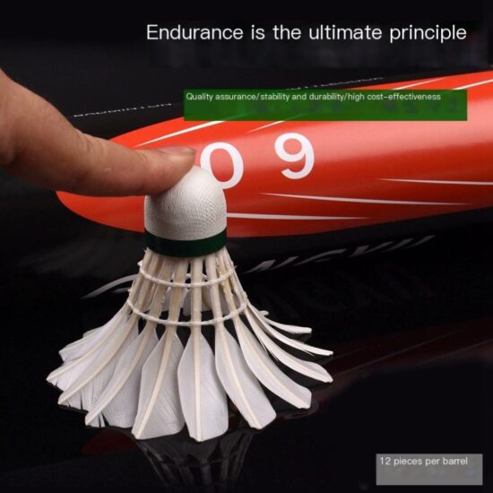 No.9 Single-Sided Goose Feather Shuttlecock for Indoor and Outdoor Badminton