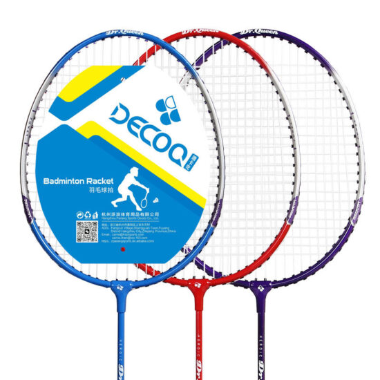 OEM custom badminton racket set for beginners, iron-aluminum alloy frame
