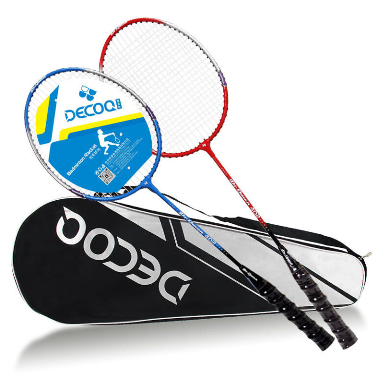OEM custom badminton racket set for beginners, iron-aluminum alloy frame