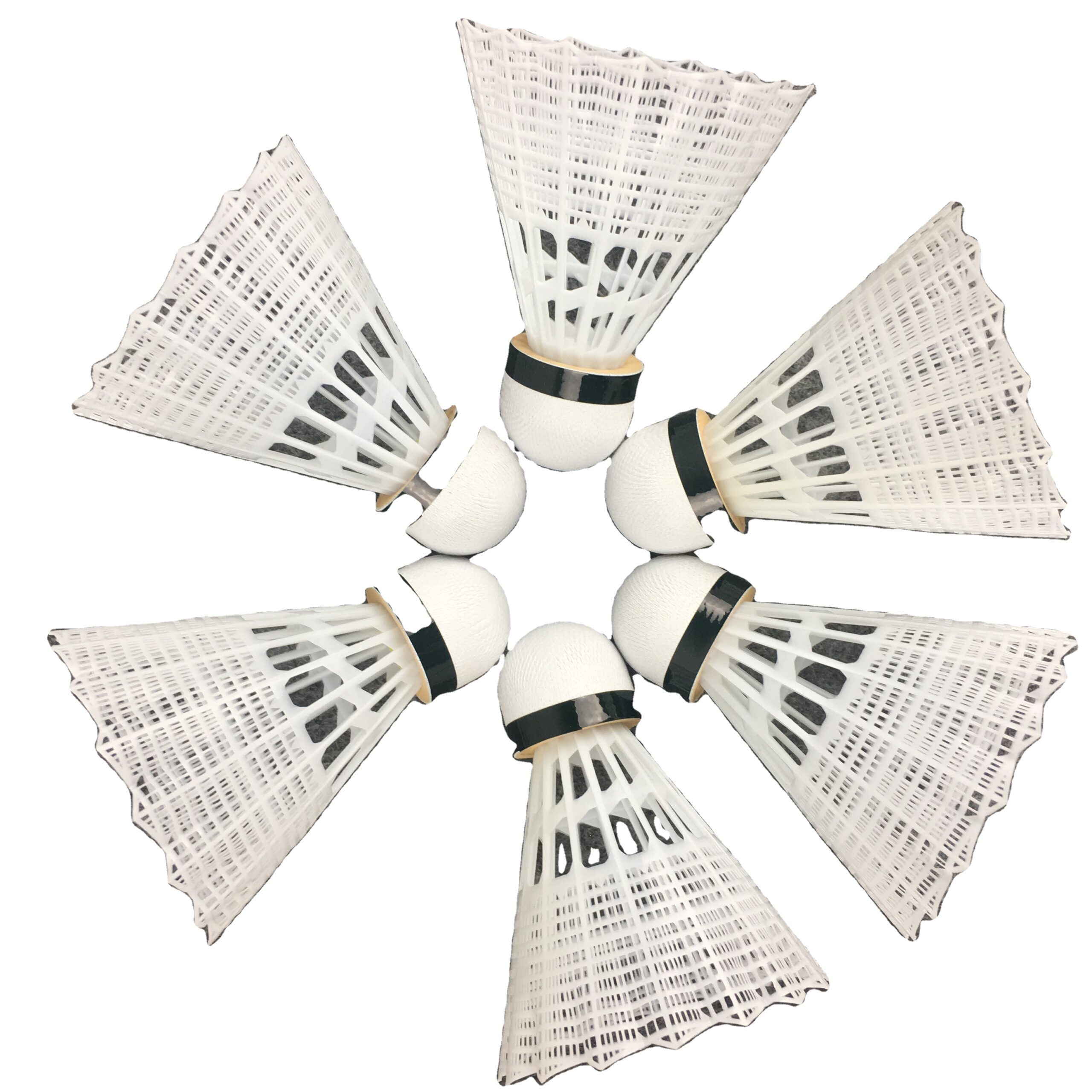 Custom OEM nylon feather badminton shuttlecock with low price