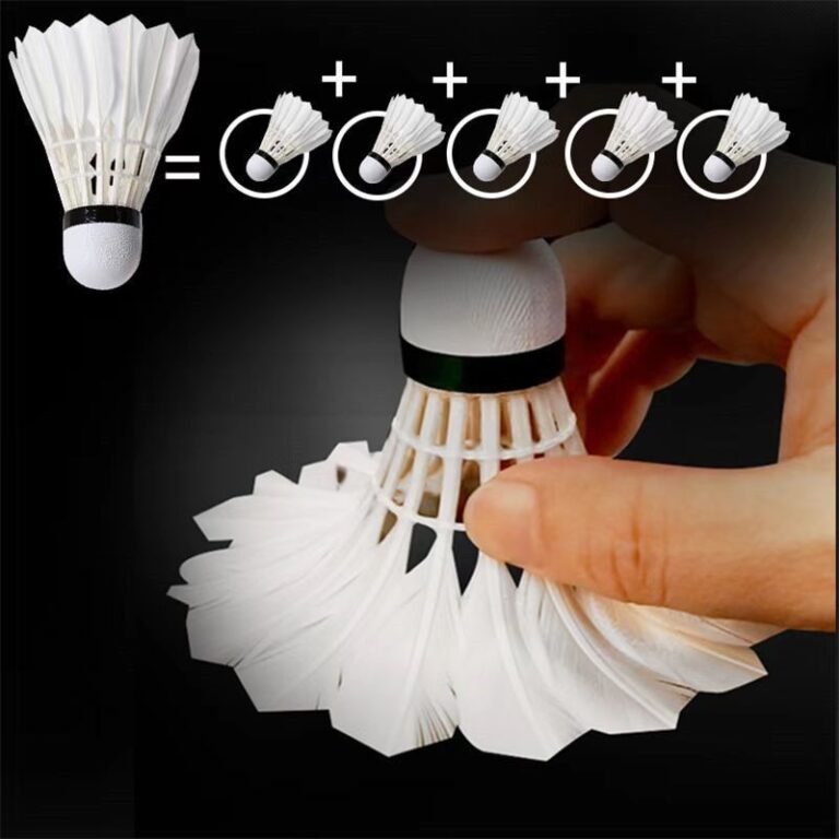 Outdoor Goose Feather Shuttlecocks 12pcs – Windproof & Durable for Match Play