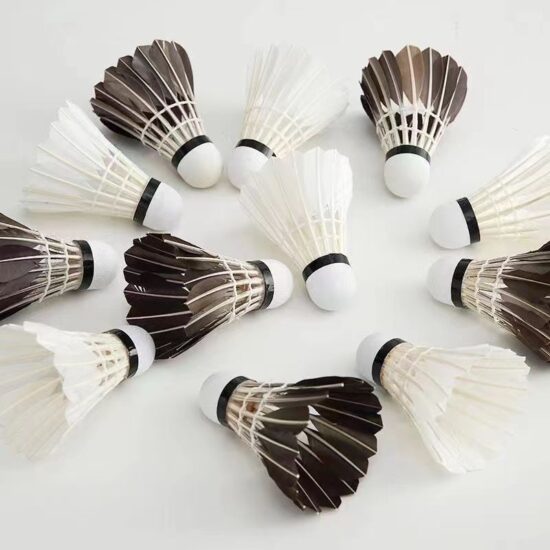 Outdoor Goose Feather Shuttlecocks 12pcs – Windproof & Durable for Match Play