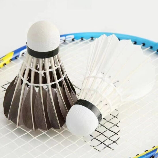 Outdoor Goose Feather Shuttlecocks 12pcs – Windproof & Durable for Match Play