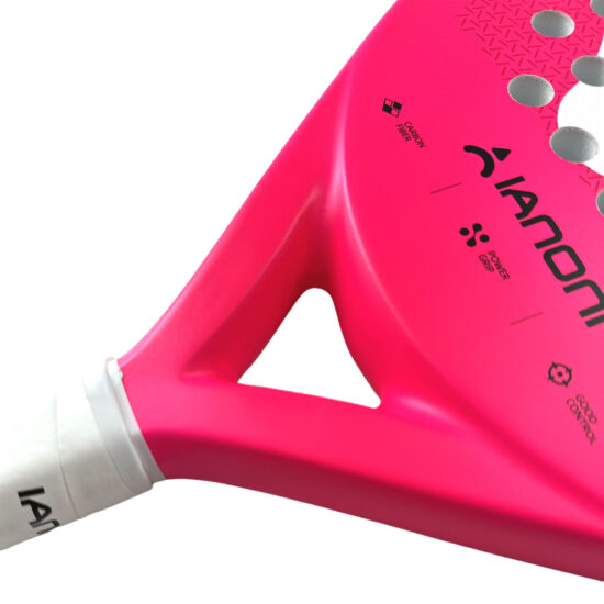 IANONI Pink Carbon Fiber Padel Racket with 3D Surface OEM ODM Paddle