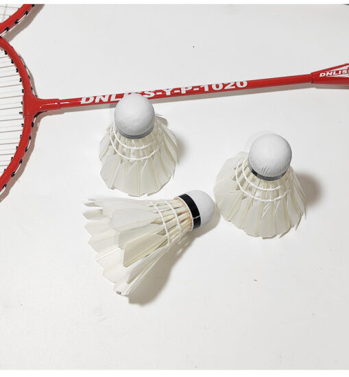 Professional Durable Goose Feather Badminton Shuttlecock with PU Cork Base