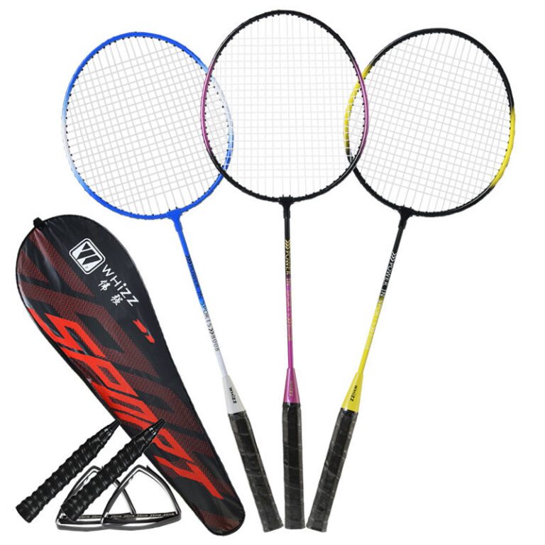 Whizz 8008 steel badminton racket with iron shaft for home sports