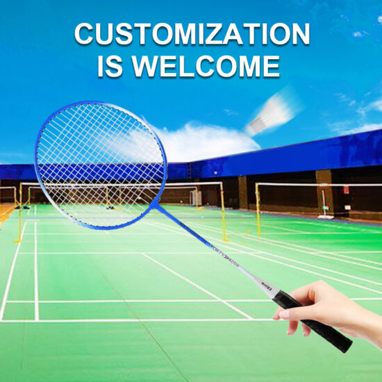 Whizz 8008 steel badminton racket with iron shaft for home sports