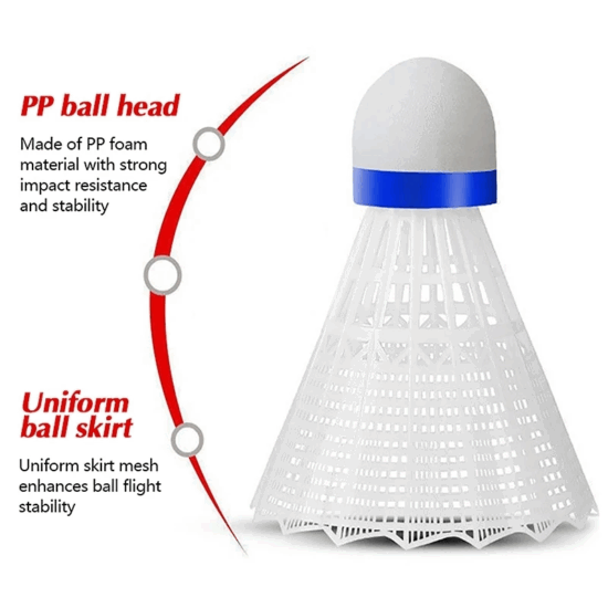 Yellow nylon badminton shuttlecocks for student training