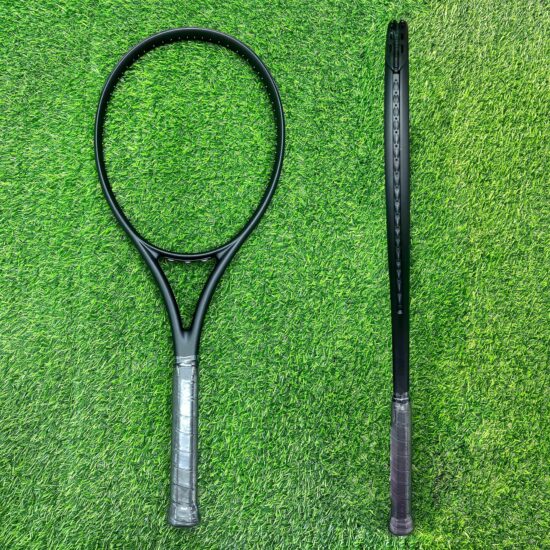 Professional Matte Black Carbon Fiber Tennis Racket with Custom Logo